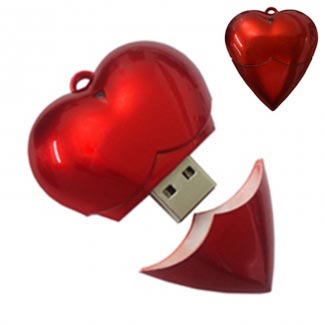 Pendrive em Formato de Coração